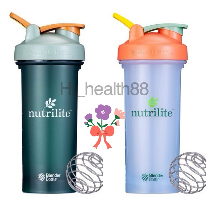 ✅🥤🎊NEW‼️แก้วเชคนิวทริไลท์​+ลูกเชค (ลายใหม่) Nutrilite​ Shaker  Blender Bottle By Amway 830ML