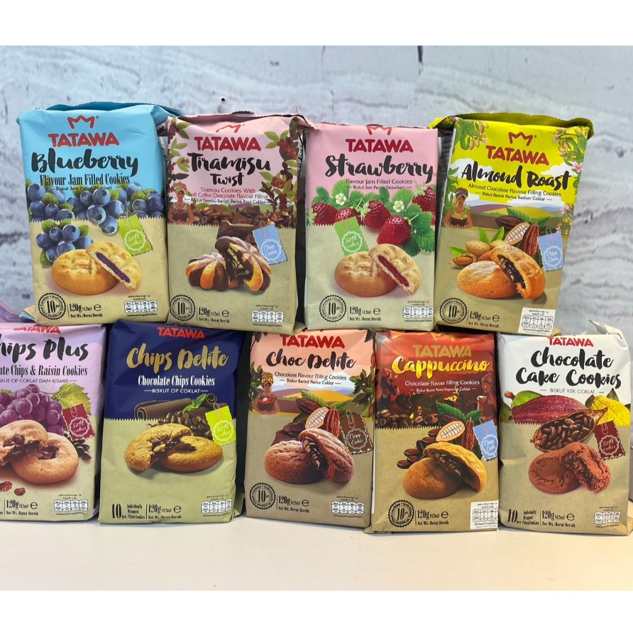 TATAWA ทาทาวา คุกกี้สอดไส้ มี 9 รสชาติ นำ้หนักสุทธิ 120 กรัม