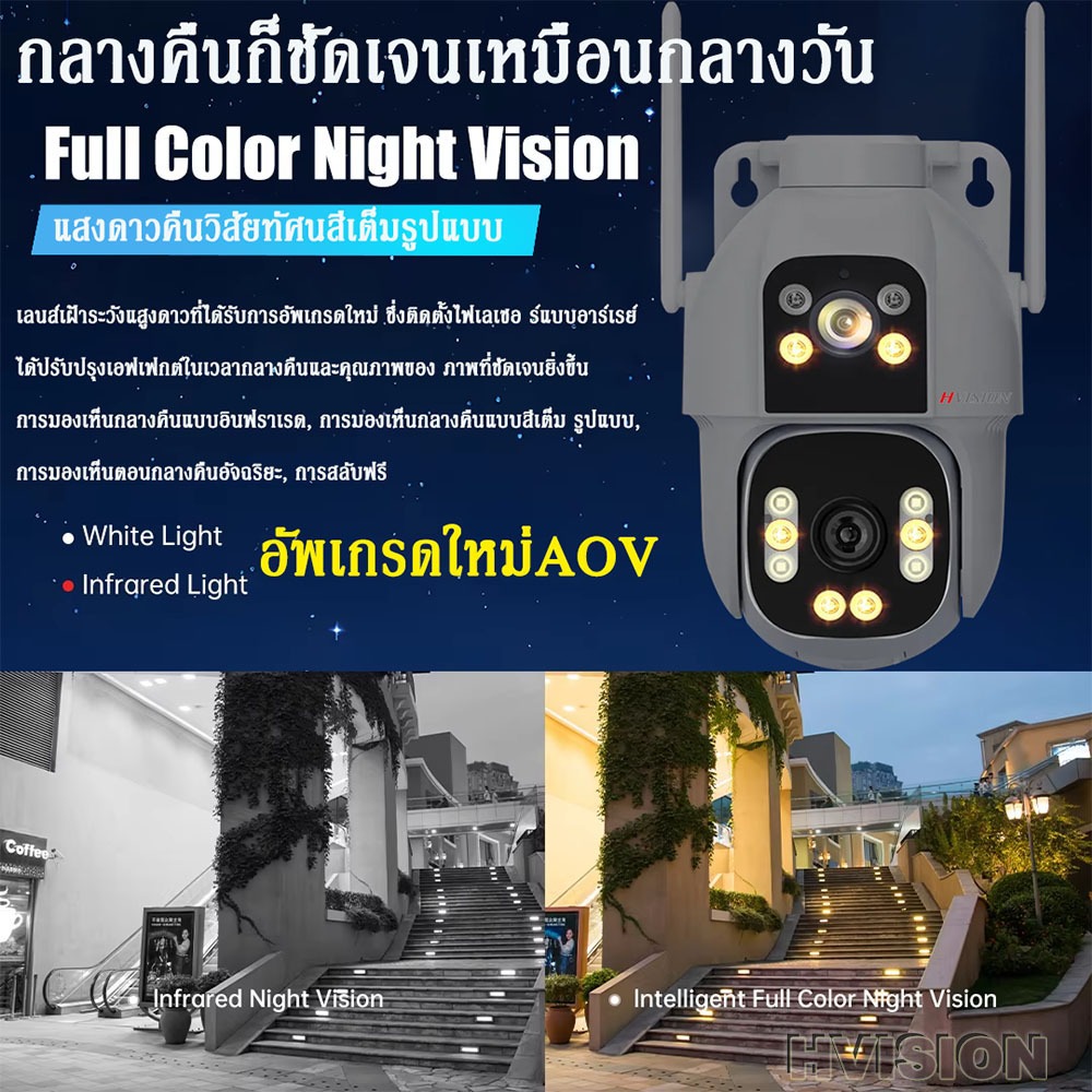 🔥 คลาวด์ซิมการ์ดในตัว🔥AOV กล้องวงจรปิดโซล่าเซลล์ ใส่ซิม เลนส์คู่ Solar CCTV/ Battery Power 8MP พลังงานแสงอาทิตย์