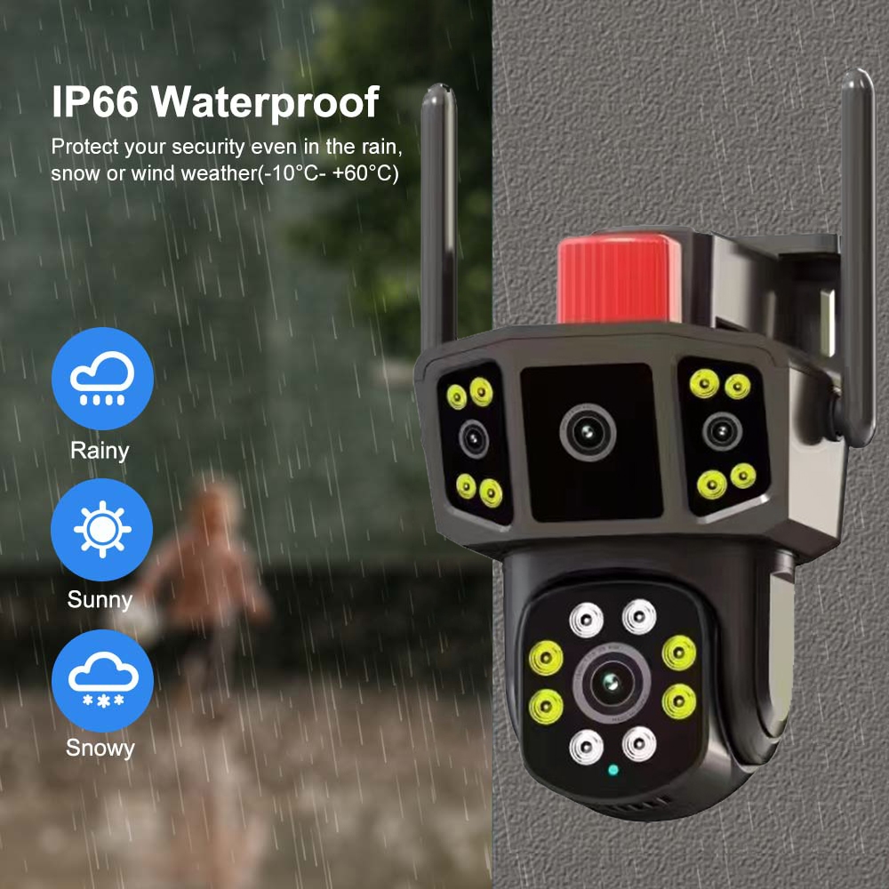 V380 PRO 4G/ Wifi 8-12mp Camera กล้องวงจรปิดไร้สาย 8-12ล้านพิกเซล ทนแดดทนฝน ดูผ่านมือถือได้ คุยโต้ตอบได้ กลางคืนภาพสี - รูปที่ 3