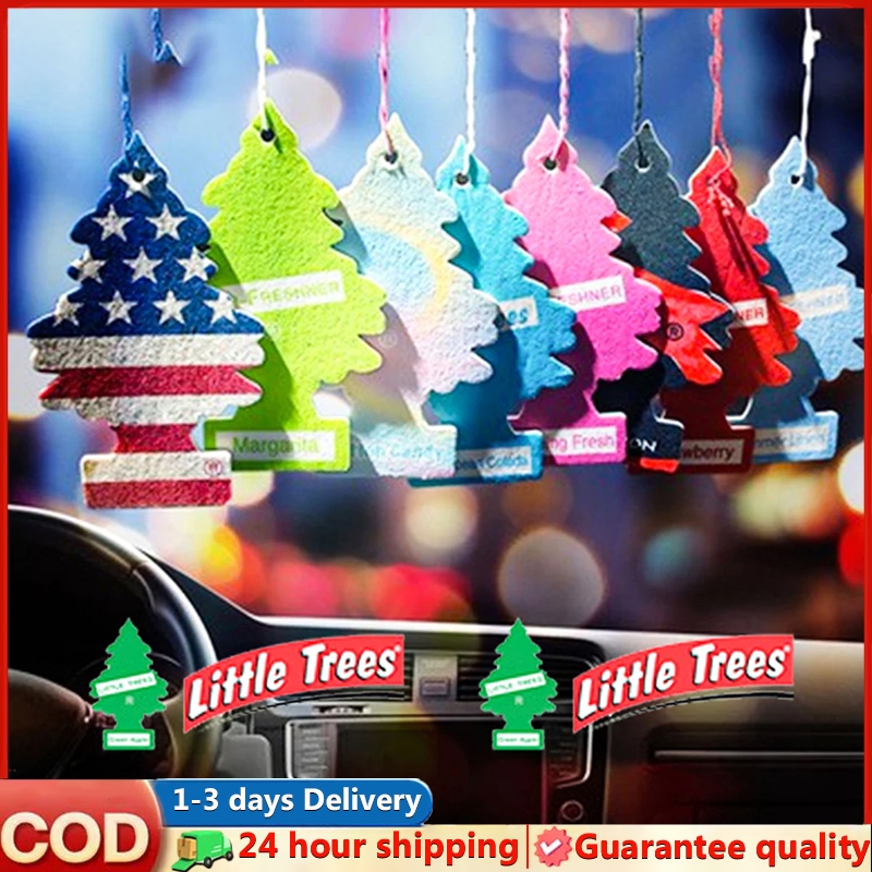 🌲🌲น้ำหอมรถ Little Trees ของแท้ ลิตเติ้ลทรี แผ่นน้ำหอมจากอเมริกา สติ๊กเกอร์ สคบ. ไทย น้ำหอมรถยนต์ น้ำหอมติดตู้เสื้อผ้าปรั