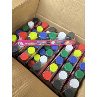 สีน้ำ 1แพ็ค มี สี 6ขวดแถม พู่กัน ราคายก 12แพ็ค