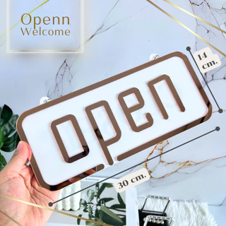 ป้ายอะคริลิค OPEN CLOSED ห้อยประตู ขนาด 27.5x12 cm. [สินค้าพร้อมส่ง] โรงงานไทย