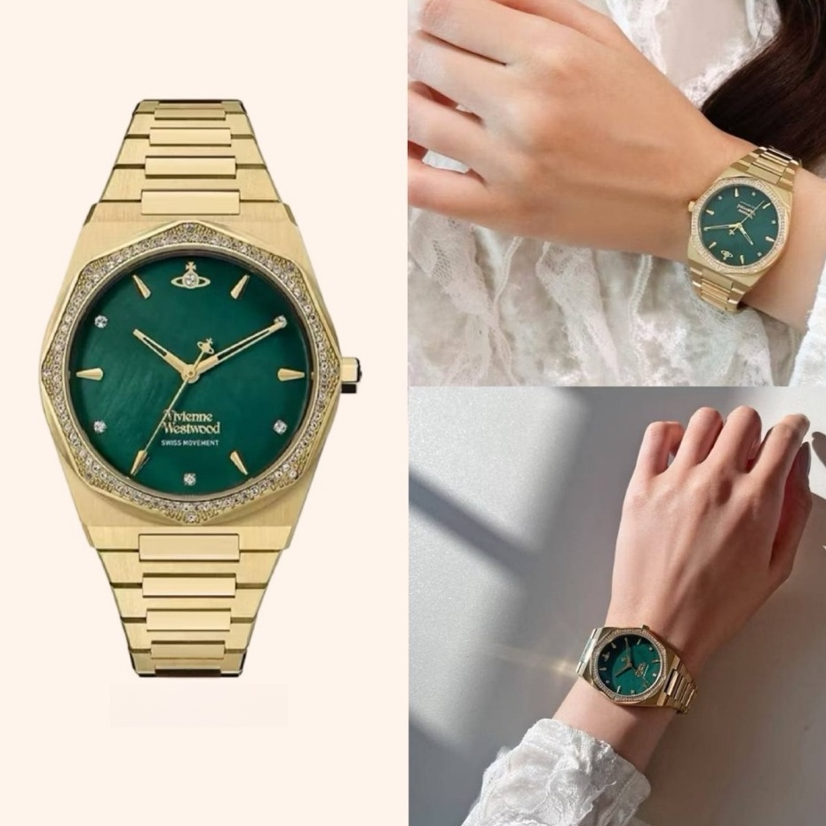 New! Colletion️Vivienne Westwoood VV244QGRGD 34mm Exclusive Limehouse Green แท้