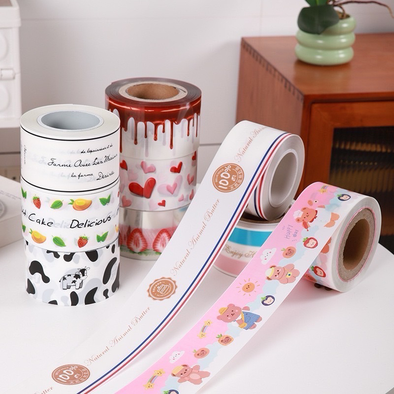(พร้อมส่ง)พลาสติกแข็งพันเค้ก(1กิโลกรัม/ม้วน)ลายสไตล์เกาหลี