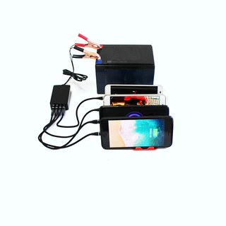 ที่ชาร์จมือถือคีบแบต ชาร์จเร็วไฟแรงๆ3/4USB สําหรับโทรศัพท์มือถือ แท็บเล็ต GPS