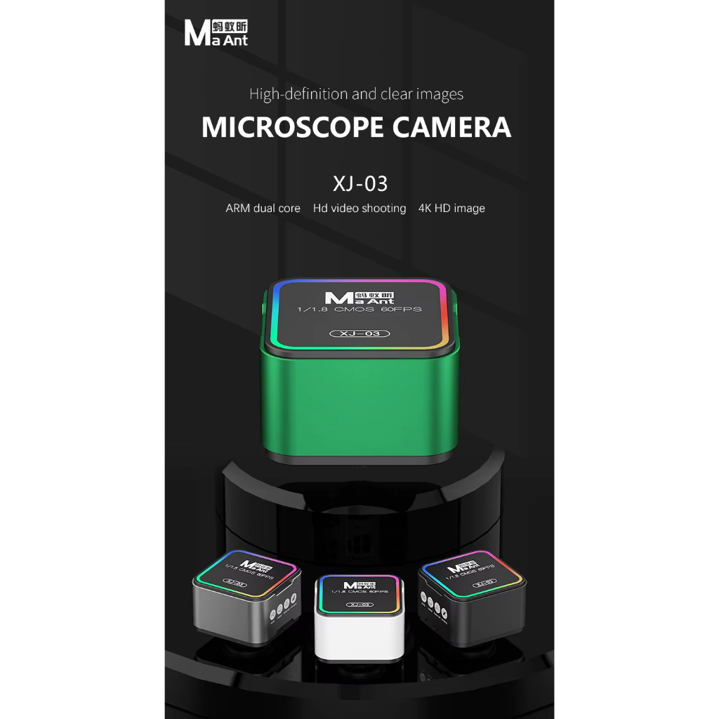 MaAnt XJ-03 กล้อง HD สำหรับต่อกับกล้องจุลทรรศน์ สำหรับช่างซ่อมมือถือ/บอร์ด HDMI USB