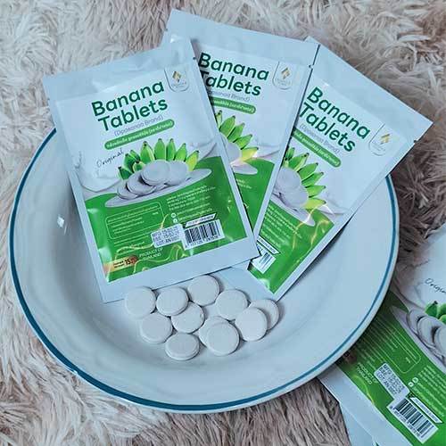 ผงกล้วยดิบออแกนิค ผงกล้วยน้ำว้าดิบรูปแบบเม็ด ช่วยเกี่ยวกับกระเพาะ กรดไหลย้อน และที่ยังมีสรรพคุณจากพรีไบโอติกส์ 15 กรัม