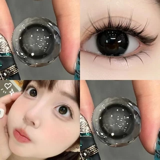 【0.00-6.00】Midroo เลนส์ค่าสายตาสั้น Black Ring ตาโต บิ๊กอาย เลนส์แฟชั่น -14.0mm