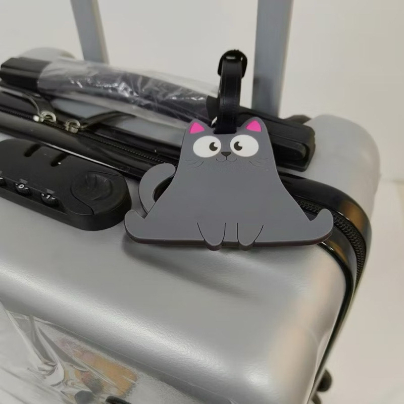 ✅ ขายดี Luggage Tag ป้ายชื่อห้อยกระเป๋า แท็กกระเป๋าเดินทาง ลายแมวการ์ตูนน่ารัก