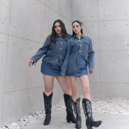 Atipashop - HELIA JACKET เสื้อเชิ๊ต แจ็คเก็ตยีนส์ ปักโลโก้ Atipa