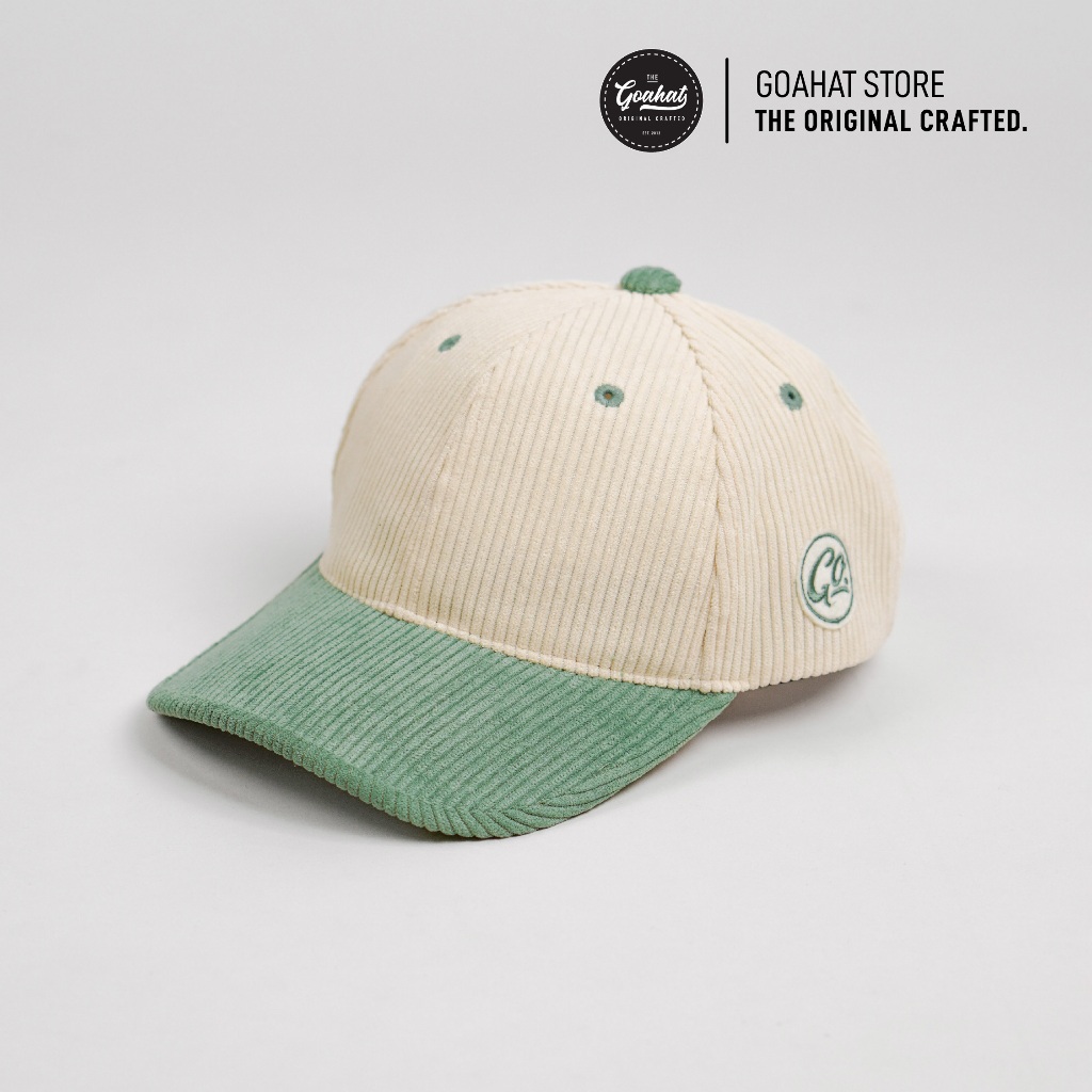 G202 Pastel Green หมวกแก็ป หมวกเบสบอล ผ้าลูกฟูก งานสีทูโทน นุ่ม เบา ใส่สบาย ปรับขนาดได้