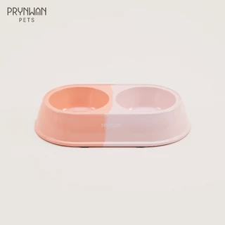 PRYNWAN Pets - Double Bamboo Bowl ชามอาหารสัตว์เลี้ยง ขนาด 200 ML