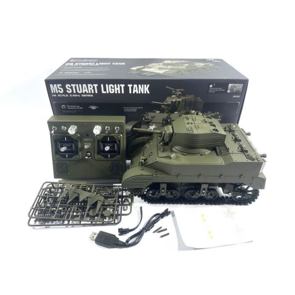 (สินค้าในไทย) รถถังบังคับ Coolbank M5a1  ชุดพร้อมเล่น สเกล 1:16