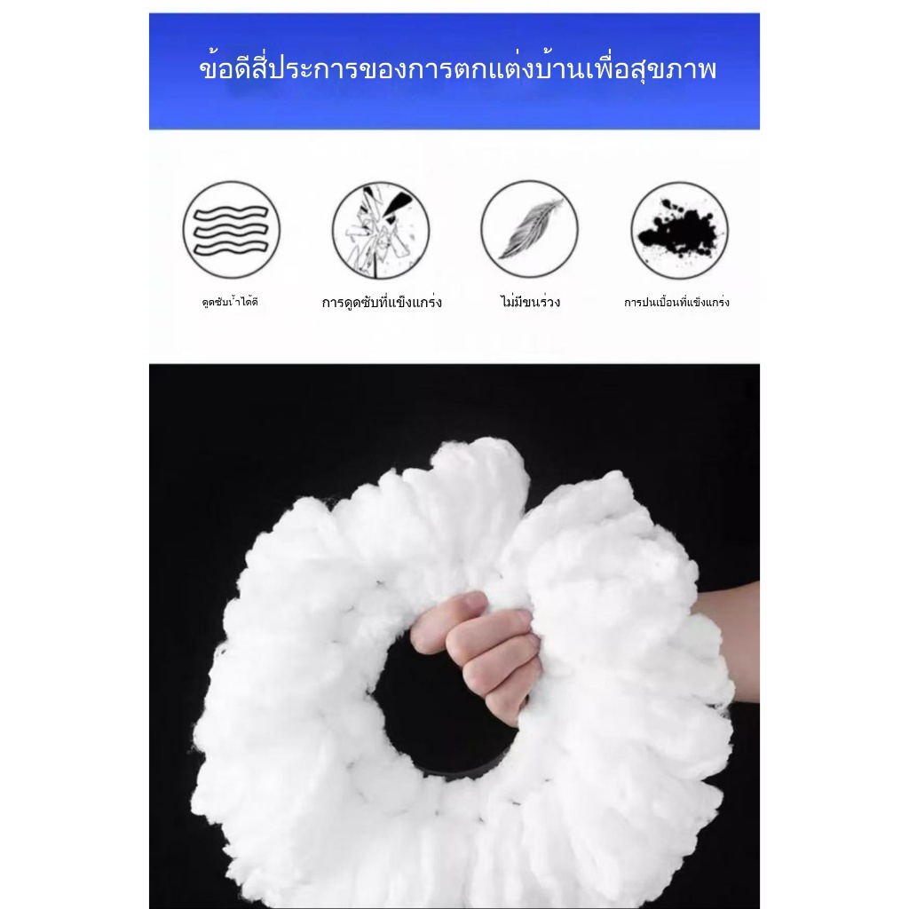 ผ้าม๊อบ ขนาด16cm ผ้าถูพื้น ผ้าม๊อบไมโครไฟเบอร์ ดูดซับดีเยี่ยม ช่วยเก็บฝุ่นและคราบสกปรกอย่างมีประสิทธิภาพ ไม้ถูพื้น - รูปที่ 3