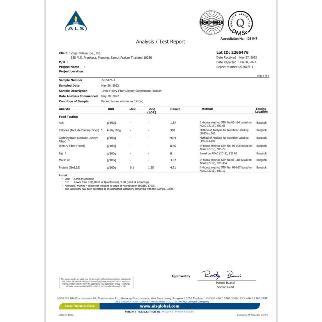 (New) 1แถม2 ลินเน่ ไฟเบอรี่ ไฟเบอร์ Linne Fibery Fiber ไฟเบอร์ แอปเปิ้ลเขียว ไฟเบอร์สูตรเข้มข้น ลินเน 1กล่อง มี 5 ซอง - รูปที่ 6