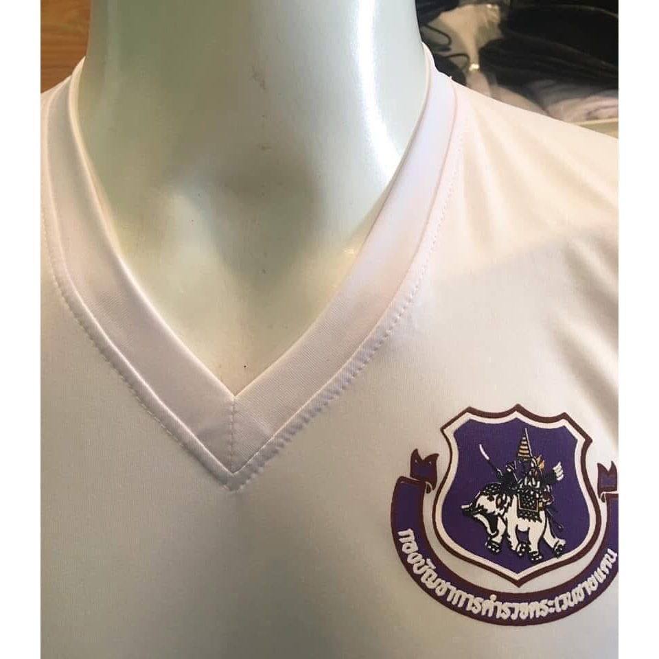เสื้อยืดแขนสั้นคอวี ตชด. ผ้าโพลีเอสเทอร์