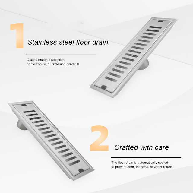 Drain cover พรมห้องน้ํา 2ขนาด 10x10ซม./10x30ซม. ระบบกันกลิ่น สแตนเลส304 ติดตั้งง่าย+ส่งด่วนฟรี - รูปที่ 5