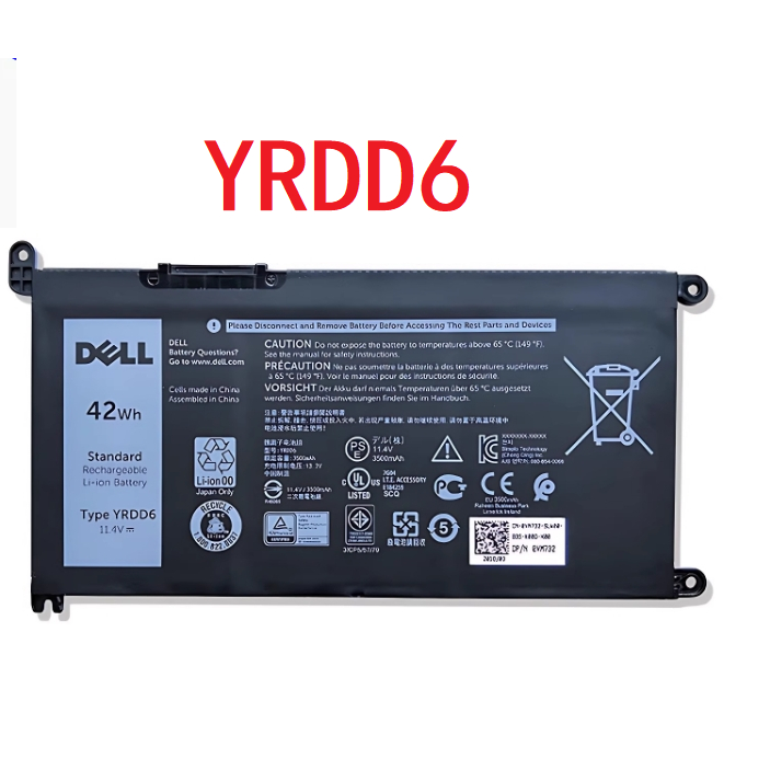 （ใหม่）YRDD6 Dell Battery ของใหม่ 1VX1H P90F 5498 3400 5493 5590 5593 5584
