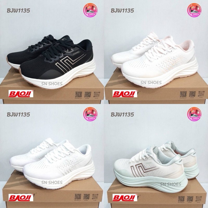 รองเท้าผ้าใบ  BAOJI เเท้100% BJW 1135 รองเท้าผ้าใบผู้หญิง ไซร้ 37-41(รุ่นใหม่)