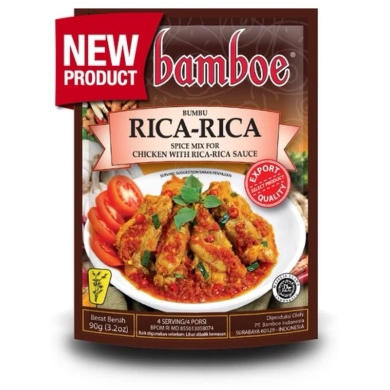 Indonesia Bamboe Premium Rica Rica Instant Seasoning Mix 90 gram