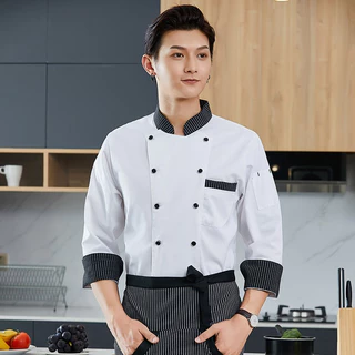 Yoonik เสื้อเชฟโรงแรม ชุดเชฟทำอาหาร หลายขนาด ชาย หญิง ใช้ได้หมด