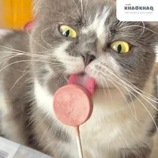 ( คละรส 5 ชิ้น ) New Ranova Lollipop อมยิ้มฟรีซดรายไก่ ผสมผัก ผลไม้ ขนมแมว อมยิ้มแมว อาหารเสริมสำหรับแมว อมยิ้มน้องแมว