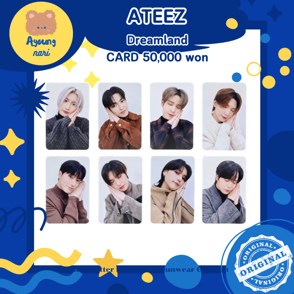 พร้อมส่ง ATEEZ x ANITEEZ in DREAMLAND Card 50000 won การ์ด