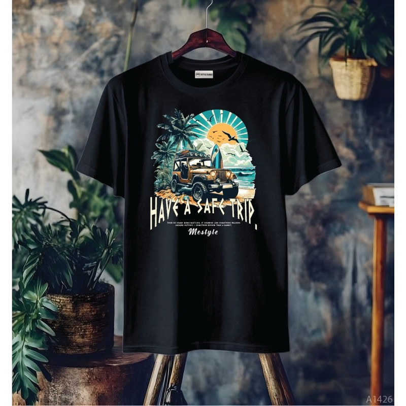 เสื้อยืด ผ้าCotton100% สกรีน แบบดิจิตอล เนื้อผ้าหนานุ่ม A1426-แขนสั้น