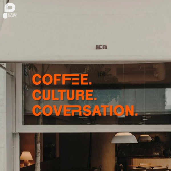 BNCF013 Coffee Culture Conversation สติ๊กเกอร์ร้านกาแฟ คาเฟ่ ตกแต่งกระจก