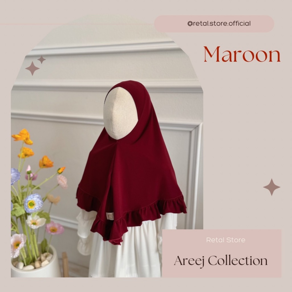 ฮิญาบเด็ก ผ้าคลุมเด็ก ทรงสามเหลี่ยม ( KIDS HIJAB Areej Collection )