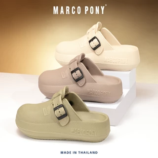 MARCO PONY รองเท้าส้นสูงผู้หญิง รองเท้าเปิ ทนต่อการสึกหรอ กันลื่น พื้นหนา คลายเมื่อยเท้า แฟชั่นฤดูร้อน ลำลอง MH9029