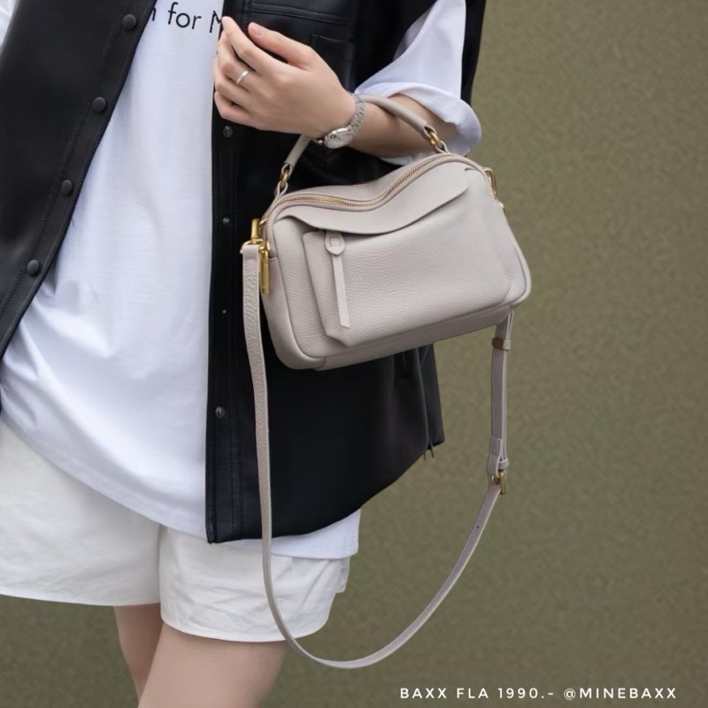 BAXX FLA กระเป๋าสะพายสองช่องพร้อมสายสะพายหนัง