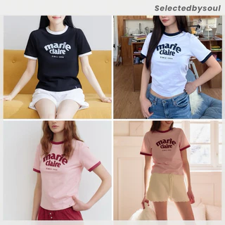 [พร้อมส่ง*โค้ดลด25%] Marie Claire Ringer Short Sleeve T-shirt 💕 สินค้าของแท้100%