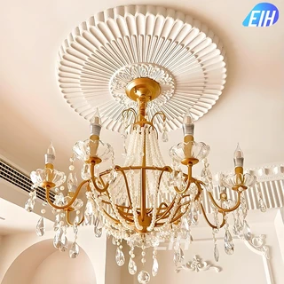 ถาดโคมไฟ PU บัวกลาง ฐานรองโคมไฟ บัวฐานโคมไฟ ฐานโคมไฟระย้า บัวติดเพดาน crystal Light สําหรับตกแต่งเพดาน