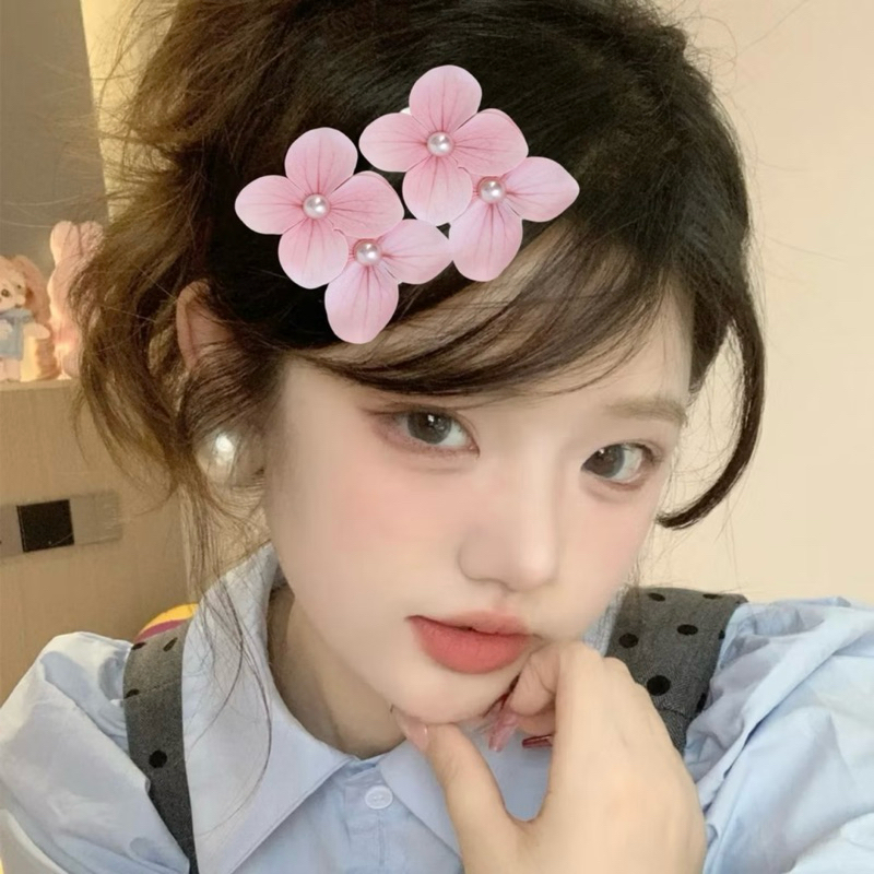 กิ๊บติดผมกล้วยไม้สไตล์โบฮีเมียน ฟาแลนนอปซิส ดอกไม้ริมทะเล กิ๊บแฟชั่นกล้วยไม้ด้านเรียบ