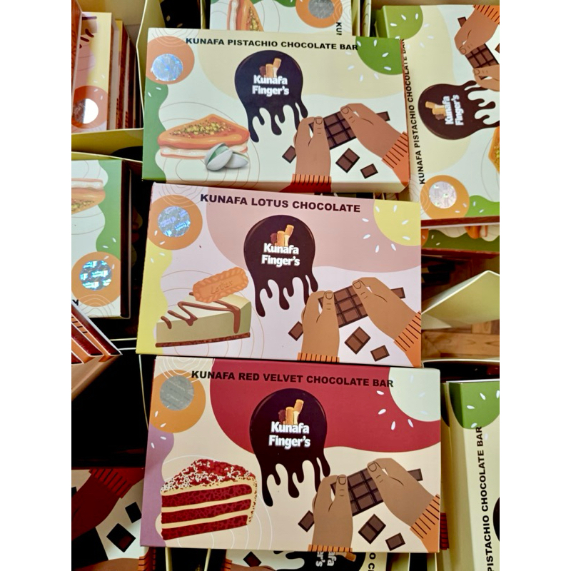 (พร้อมส่ง) Kunafa Finger's ช็อกโกแลตดูไบ Chocolate Dubai 160g