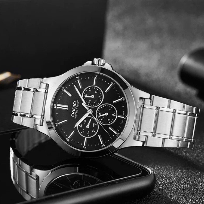 แท้แน่นอน 100% Casio MTP-V300D-1A อุปกรณ์ครบทุกอย่างพร้อมใบรับประกัน CMG ประหนึ่งซื้อจากห้าง