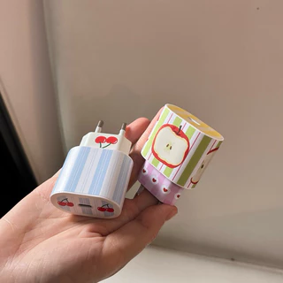 feelsogood 🍒🌼Charger Sticker typeC-สติ๊กเกอร์ติดสายชาร์จลายdaisy,cherry-