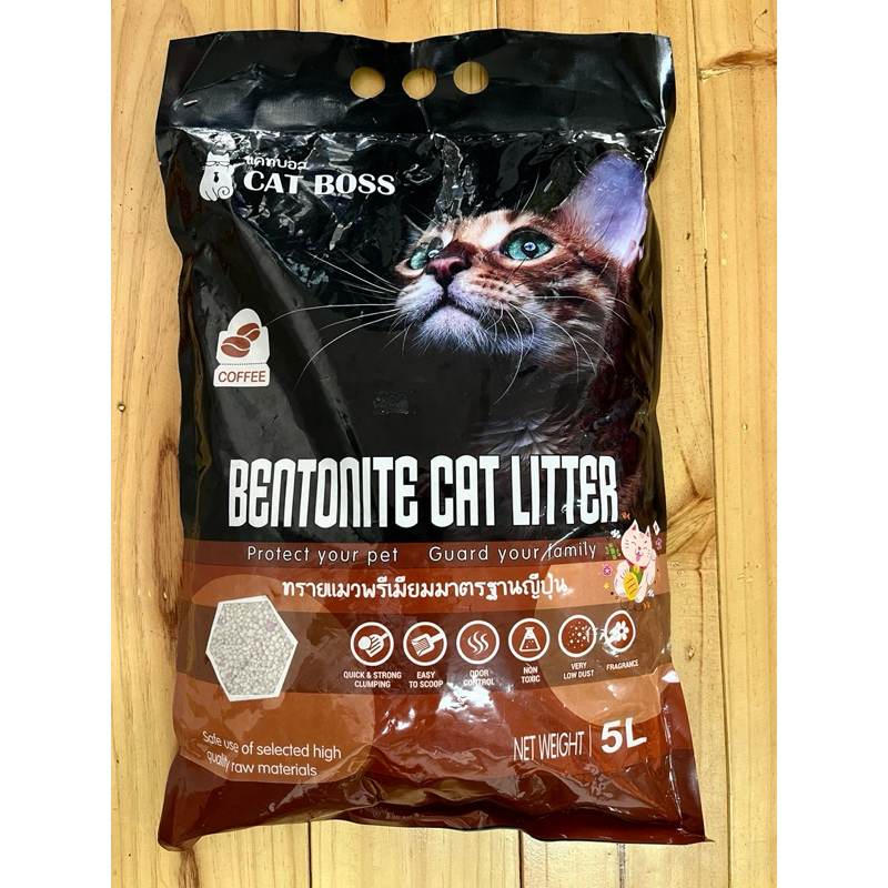 CAT BOSS ทรายแมวแคท บอส กลิ่นกาแฟ ขนาด 5 ลิตร