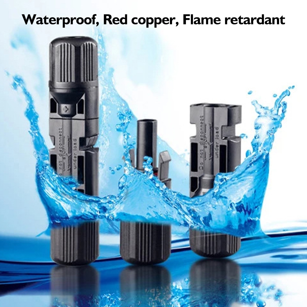 MC4 Connector หัว mc4โซล่าเซลล์ 10 คู่ สายไฟโซล่าเซล หัวต่อแผงโซล่าเซลล์ มาตรฐาน TUV และ IP68 30A Ma