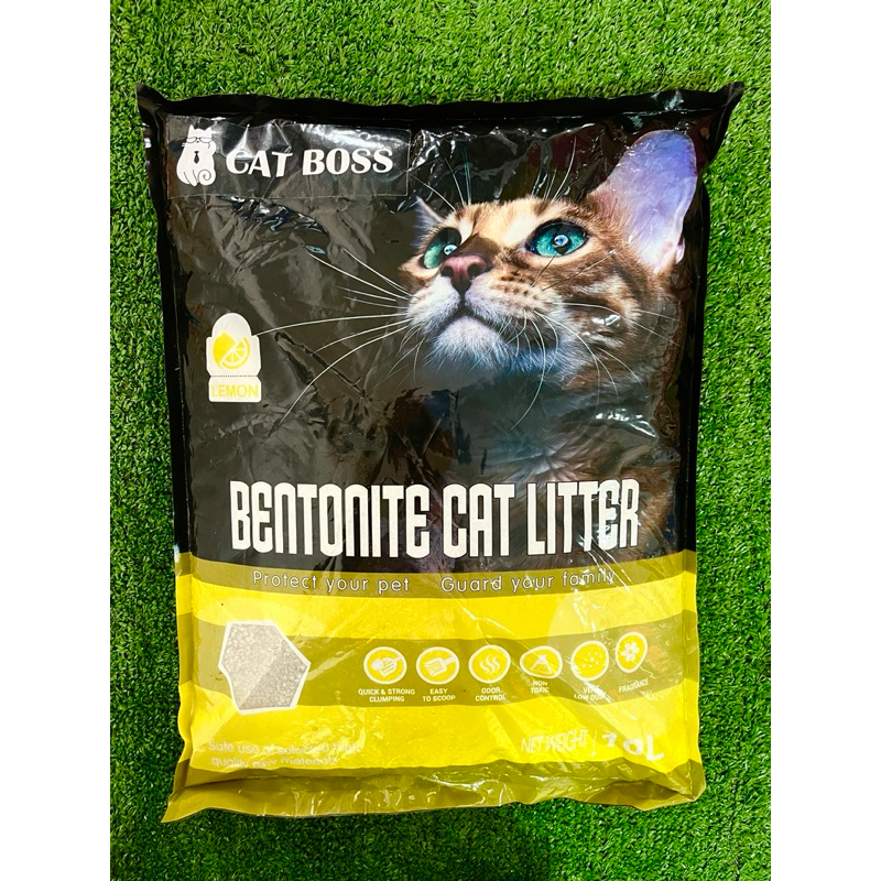 ทรายแมวแคท บอส CAT BOSS กลิ่นเลม่อน ขนาด 10 ลิตร