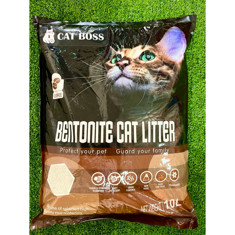 ทรายแมวแคท บอส CAT BOSS กลิ่นกาแฟ ขนาด 10 ลิตร