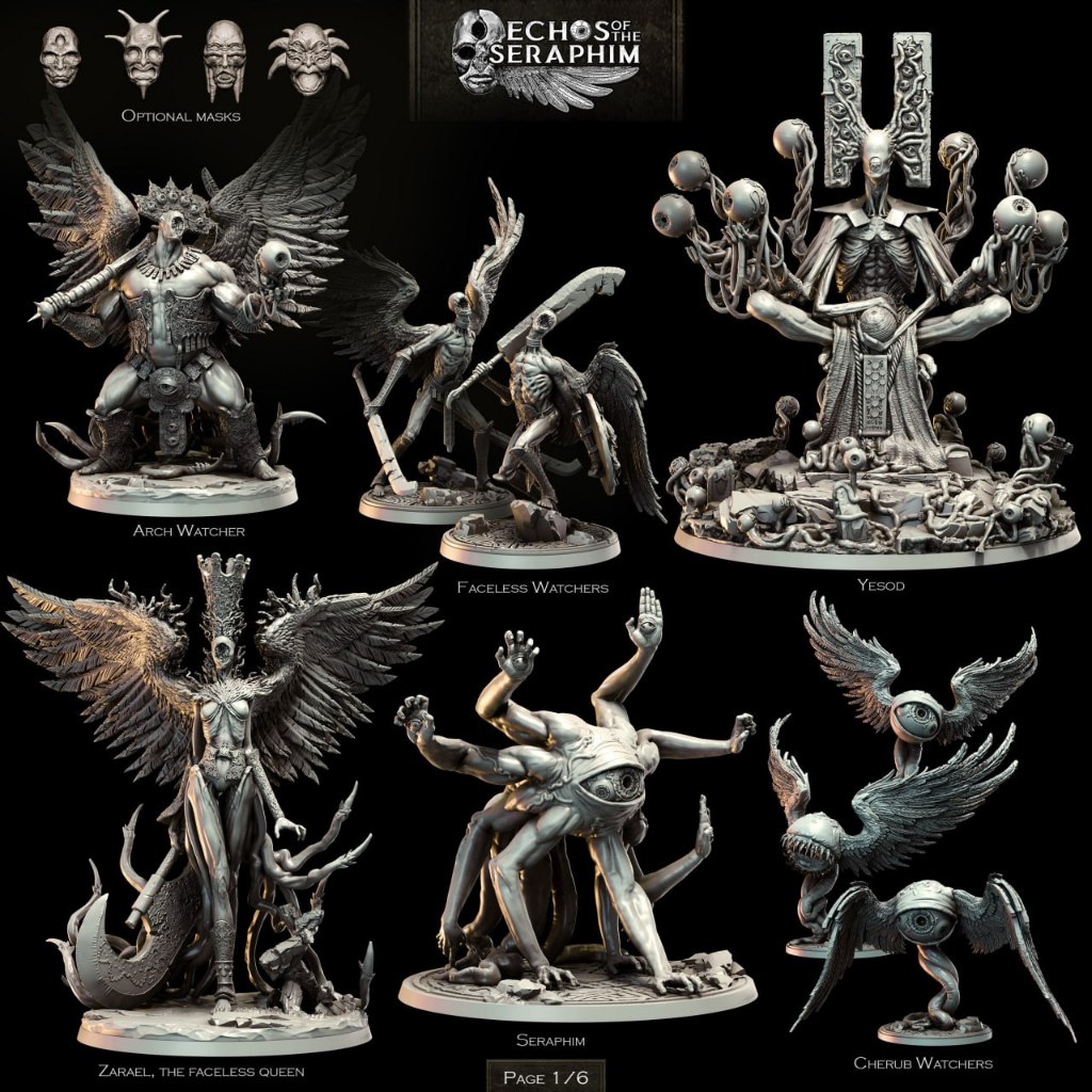 Echoes of the Seraphim : Collection : Miniature Resin โมเดลบอร์ดเกม ผลิตตามสั่ง