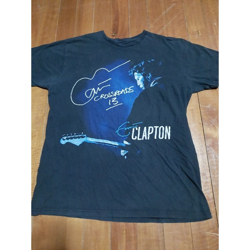 เสื้อยืดแขนสั้น แนวนักร้อง นักแต่งเพลงและนักกีต้าร์ชาวอังกฤษ ERIC CLAPTON แท้ มือสอง สภาพดี ของพร้อม