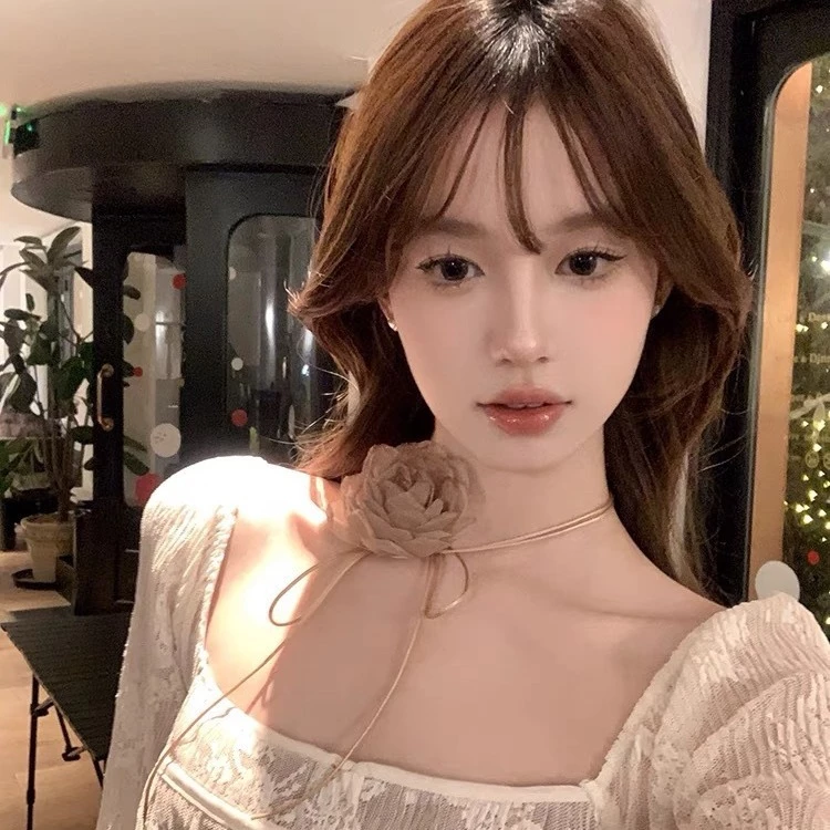 สร้อยคอ สร้อยโชคเกอร์ ดอกไม้💐 สไตล์เรโทร สวยๆ เข้ากับทุกการแต่งกาย✨ thumbnail 4
