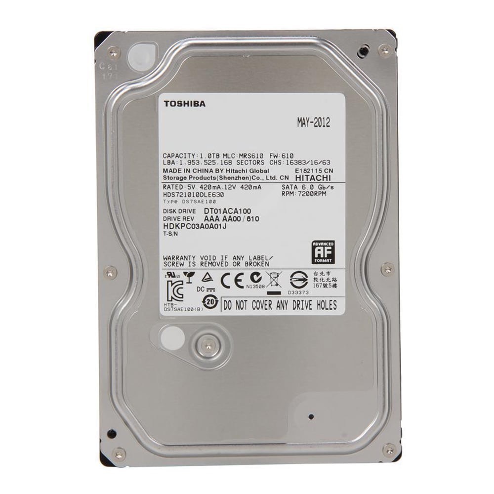 Toshiba DT01ACA100 1tb 7200rpm 3.5inch Sata 6gbps 32mb Cache Hard Dri
