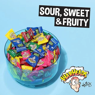 WARHEADS ลูกอมรสเปรี้ยวกลิ่นผลไม้ ชนิดต่างๆ (EXTREME SOUR HARD CANDY)