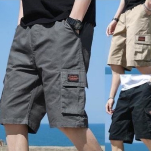 🔥กางเกงขาสั้นพ็อกเก็ตคุณภาพสูง 5 ตัวสําหรับผู้ชายกางเกงขาสั้นลายพรางทหาร S-4XL