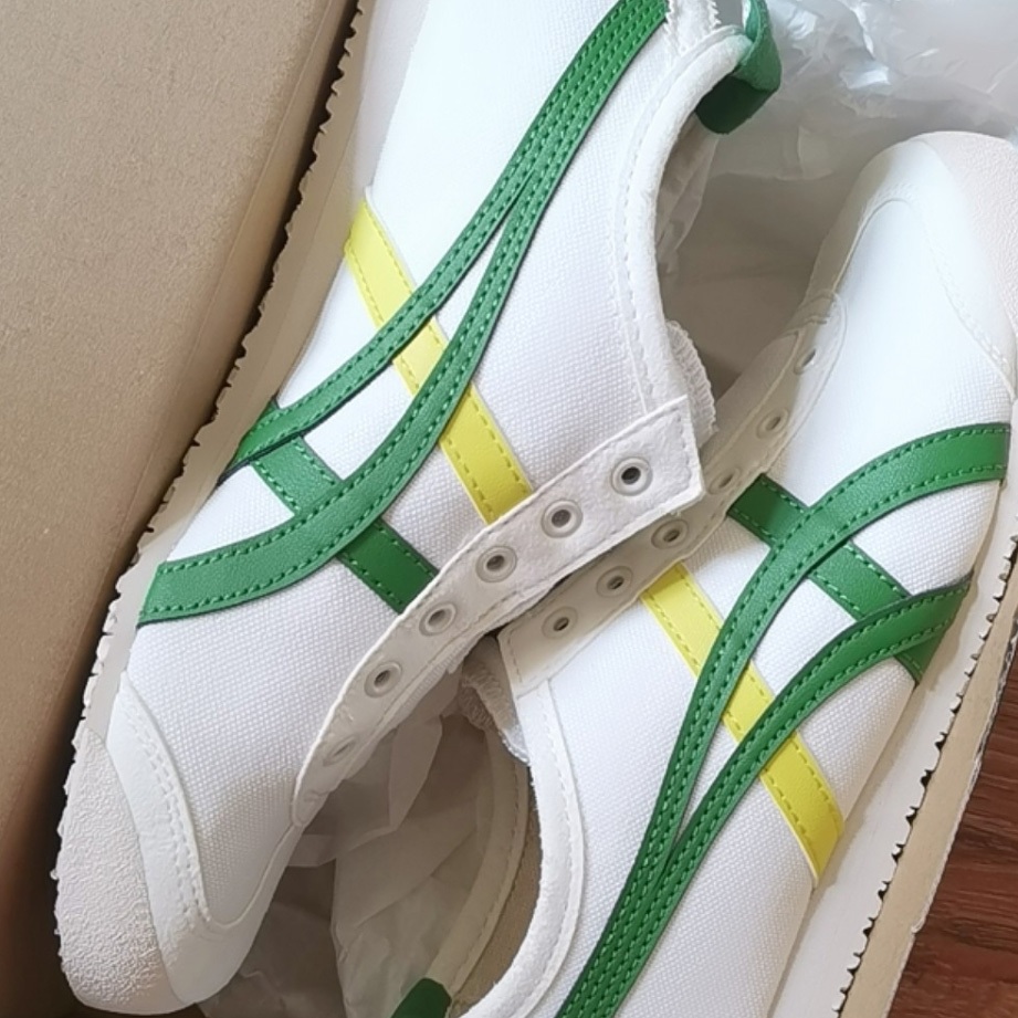 Onitsuka Tiger MEXICO 66 1183A360-113 สีเขียว แดง รองเท้าลำลอง รองเท้าผ้าใบ